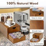 Wooden K Cup Organizer with Two Drawers
