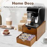 Wooden K Cup Organizer with Two Drawers