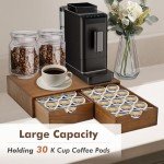 Wooden K Cup Organizer with Two Drawers