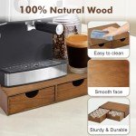 Wooden K Cup Organizer with Two Drawers