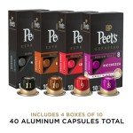 Peet's Coffee Espresso Capsules Variety Pack 40 Count
