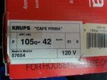 Krups Cafe Prima 4-Cup Drip Coffee Maker