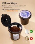 Mini Single Serve Coffee Maker - K Cups & Grounds