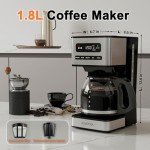 REVOTRA 12-Cup Programmable Coffee Maker with Timer