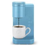 Compact Sky Blue Single Serve Coffee Maker