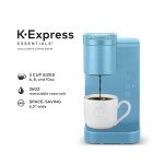 Compact Sky Blue Single Serve Coffee Maker