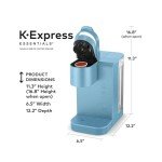 Compact Sky Blue Single Serve Coffee Maker