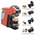 KOTLIE 5-in-1 Espresso Coffee Maker (Orange)