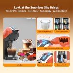 KOTLIE 5-in-1 Espresso Coffee Maker (Orange)