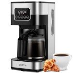 SHARDOR 10-Cup Programmable Coffee Maker - Silver