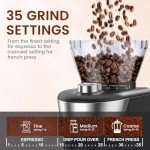 Automatic Electric Burr Coffee Grinder with 35 Settings