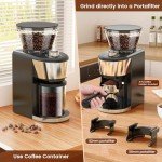 Automatic Electric Burr Coffee Grinder with 35 Settings