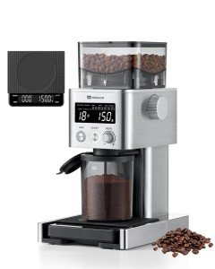 MOKKOM Bluetooth Coffee Grinder with Scale & 31 Settings