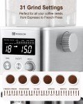 MOKKOM Bluetooth Coffee Grinder with Scale & 31 Settings