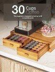 Acacia Wood K Cup and Tea Pod Organizer