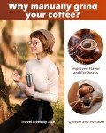 Rsoilch Manual Coffee Grinder with Adjustable Settings