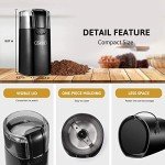 Gevi Electric Coffee Grinder with Brush and Spoon