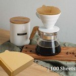 Unbleached Cone Coffee Filters Size 02, 100 Count