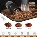 EZLucky Portable Manual Coffee Grinder with Adjustable Settings