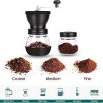 Manual Coffee Grinder with 2 Glass Storage Jars