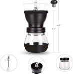 Manual Coffee Grinder with 2 Glass Storage Jars