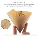 Unbleached Cone Coffee Filters, Size 02, 200 Count