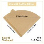 Unbleached Cone Coffee Filters Size 01, 100 Count