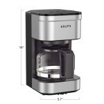KRUPS Compact 5-Cup Coffee Maker with Stainless Steel