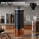 Portable Mini Manual Coffee Grinder with 40 Settings