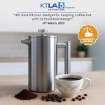 1L Double-Wall Stainless Steel French Press Coffee Maker