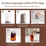 No Mess Cold Brew Coffee Filter Bags – 100 Pack