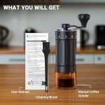 Portable Mini Manual Coffee Grinder with 40 Settings