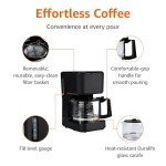 5-Cup Drip Coffee Maker with Glass Pot