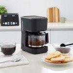5-Cup Drip Coffee Maker with Glass Pot