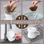 Husfunov Ceramic Pour Over Coffee Maker - White