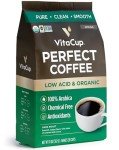 VitaCup Low Acid Dark Roast Coffee Grounds, 11 oz