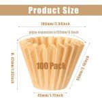 Velloray 1-4 Cup Unbleached Coffee Filters, 100 Count
