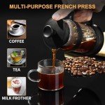 French Press Coffee Maker - 12 OZ, Bamboo Handle