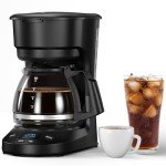 COWSAR 5-Cup Drip Coffee Maker with Timer