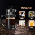 French Press Coffee Maker - 12 OZ, Bamboo Handle