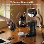 COWSAR 5-Cup Drip Coffee Maker with Timer