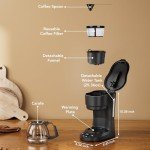COWSAR 5-Cup Drip Coffee Maker with Timer