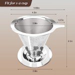 Reusable Pour Over Coffee Dripper for 1-2 Cups