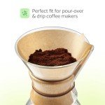 100 Unbleached Paper Coffee Filters #4 for Drip Brew