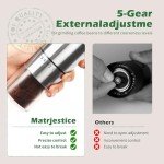 Matrjestice Manual Coffee Grinder with Adjustable Settings