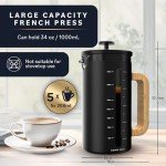 Home Hero French Press with Bamboo Handle