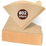 Unbleached #2 Coffee Filters, 200 Count, Cone Shape
