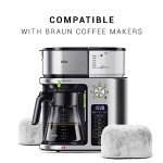12-Pack Charcoal Water Filters for Braun Coffee Makers