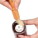 Wood Handle Coffee Grinder Cleaning Brush with Bristles