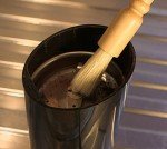 Wood Handle Coffee Grinder Cleaning Brush with Bristles